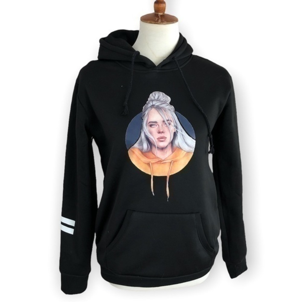 Billie Eilish black oversized sweatshirt